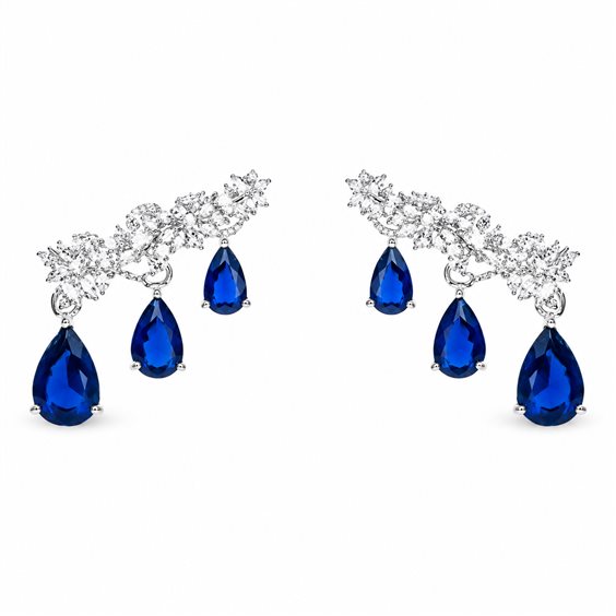 Earrings Ultima Edizione Woman Colore in Silver Zaffiro OAO7368-ZAFFIRI - OAO7368-ZAFFIRI